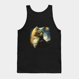 Impressionism Cat Tank Top